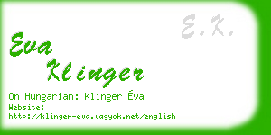 eva klinger business card